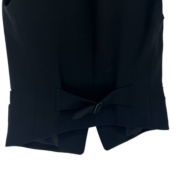 Vince Black Cutaway Crepe Vest in Black - Picture 13 of 15